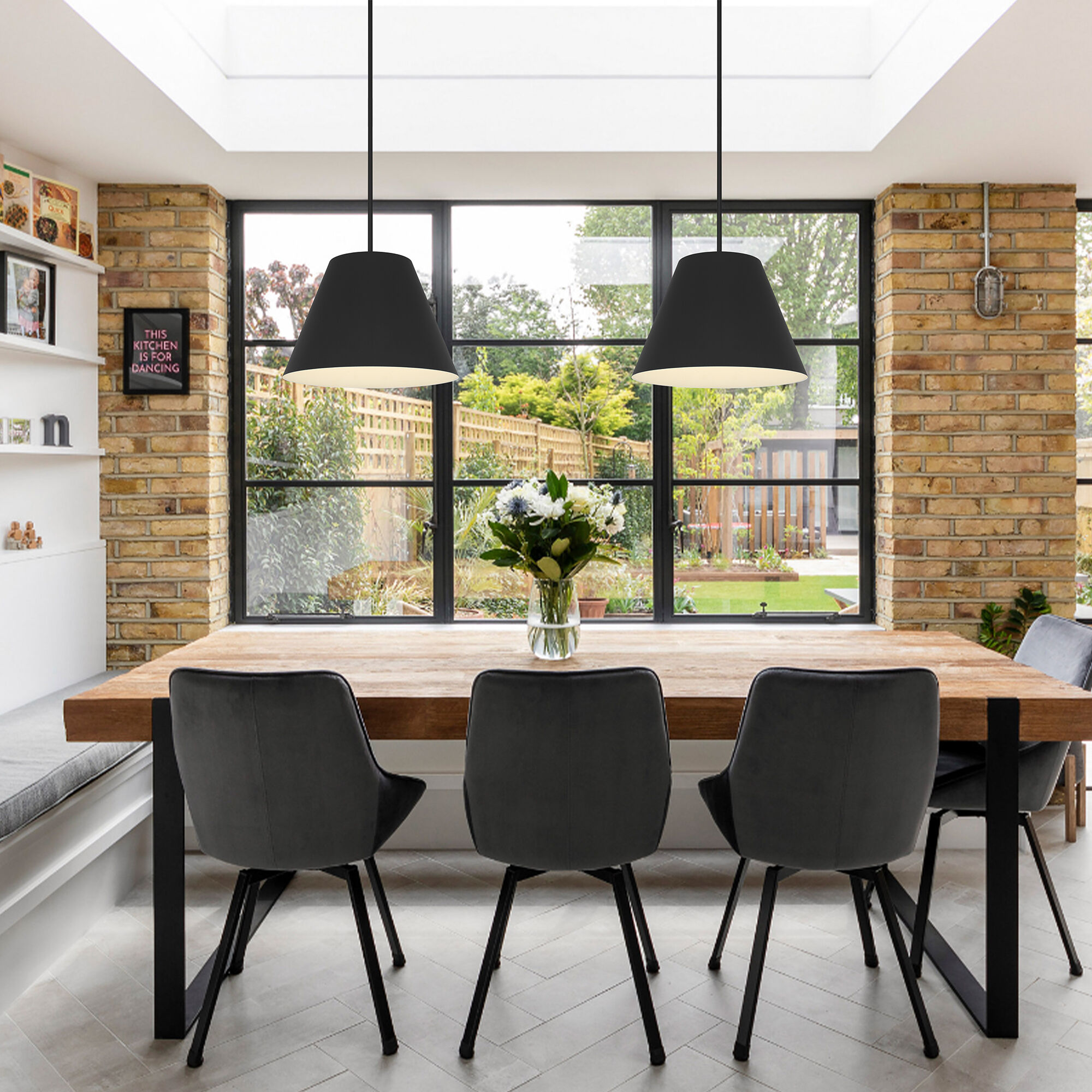 Jaz LED 16 inch Sand Black Outdoor Pendant